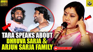 Chiranjeevi sarja death cause is multiple heart attacks. Actress Tara Speaks This About Dhruva Sarja Arjun Sarja Family Action Prince Dhruva Sarja Family Youtube
