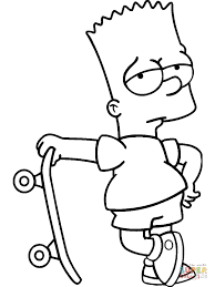 Bart Simpson Para Colorear