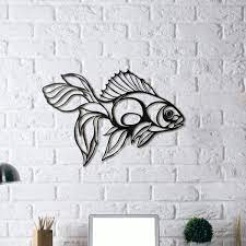 Unique Design Black Textured Static Paint 1 5 Mm Steel Product Dimensions 50cm X 73cm Product Stands 1 Metal Fish Wall Art Animal Wall Art Metal Wall Art Uk