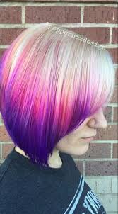 Blonde Pink Purple Ombre Dyed Hair Purple Ombre Hair Pink Ombre Hair Short Ombre Hair