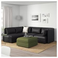 Vallentuna Modular Corner Sofa 4 Seat With Storage Murum Orrsta Black Olive Green Ikea Modular Corner Sofa Corner Sofa Vallentuna