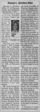 Shannon L. Scholtes Miller (1973-2010)