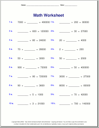 Grade 4 Multiplication Worksheets