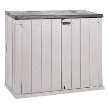Check spelling or type a new query. Toomax Stora Way Plus Xl All Weather Resin Outdoor Horizontal Storage Shed Cabinet For Trash Cans And Yard Tools 44 Cu Ft Taupe Grey Anthracite Target