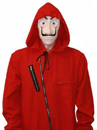 Money heist, known as la casa de papel in spanish, is a spanish series that follows a group of robbers as they plan and execute assaults on banks in spain. Original Money Heist Red Costume Suit With Hood 100 Cotton 1 Mask Online Purchase Euro Industry