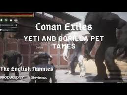 How To Get Yeti And Gorilla Pet Tames In Conan Exiles Youtube Conan Exiles Conan Gorilla