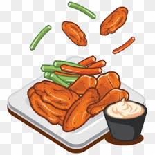 Baked chicken wings in barbecue sauce. Free Chicken Wings Png Images Hd Chicken Wings Png Download Vhv