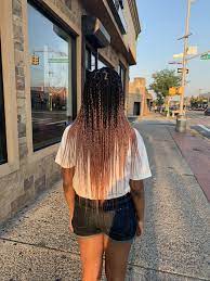 Rose Gold Ombre Box Braids Ombre Box Braids Black Girl Braided Hairstyles Shot Hair Styles