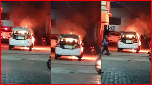 Fire in a Car with CNG kit Parked in Population हादसा : यहां कॉलोनी में खड़ी सीएनजी कार में लगी आग, दमकल विभाग ने पाया काबू  - उत्तरा न्यूज