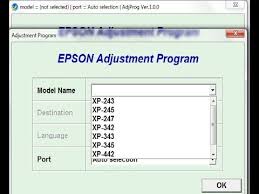 Type de support pris en charge : Epson Xp 245 Adjustment Program Countlasopa
