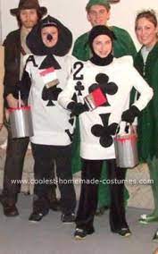 How to make wanda's halloween costume headpiece. Coolest Homemade Playing Cards Costumes Card Costume Playing Card Costume Alice In Wonderland Costume
