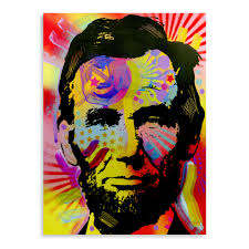 Dean Russo 'Abraham Lincoln III' Floating Brushed Aluminum Art