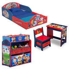 Maybe you would like to learn more about one of these? Nick Jr Paw Patrol 4 Piece Room In A Box Bedroom Set By Delta Children Includes Sleep Play Toddler Bed 6 Bin Design Store Toy Organizer And Desk With Chair Walmart Com