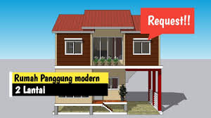 Berikut ane ulas 3 model rumah bambu yang baik jika dihuni dan akan terlihat nyaman yaitu: Request Rumah Panggung Modern 2 Lantai Youtube