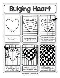 Machen Sie Dieses Op Art Herz Mit Schritt Fur Schritt Anleitungen Art Heart Instructi Lessons Op Anlei Op Art Lessons Op Art Projects Art Lessons