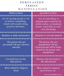 What Is The Difference Between Persuasion And Manipulation Pediaa Com Persuasion Manipulation Positivity