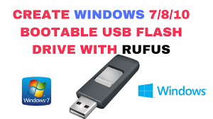 How To Create Windows 7 8 10 Bootable Usb Flash Drive With Rufus Youtube