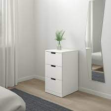 The compact design is perfect for tight spaces or under low ceilings, so you can make the ample storage space is hidden neatly under the bed in 6 large drawers. Nordli Chest Of 3 Drawers White Ikea