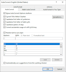 In order to access and edit the autocorrect list, follow these steps. Controlling Automatic Capitalization Microsoft Word