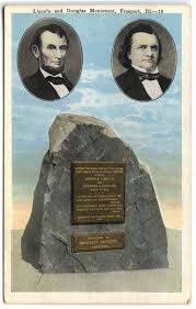 Lincoln And Douglas Monument Postcard Lincoln Monument Lincoln Financial