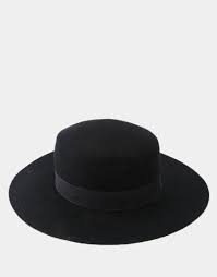 Wide Rim Black Hat Flat Top Hat Hats For Men Monroe Hat