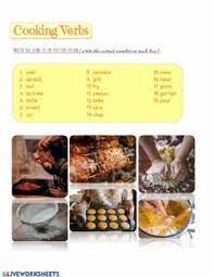 Cooking Verbs Language English Grade Level Intermediate School Subject English As A Second Language Esl Main Content C Food Vocabulary Cooking Vocabulary