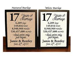 Ideal for the 10 year anniversary gift. 17 Anniversary Gift Etsy