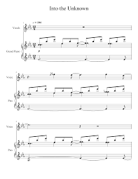 Into The Unknown Frozen 2 Sheet Music Sheet Music For Piano Piano Piano Duo Musescore Com