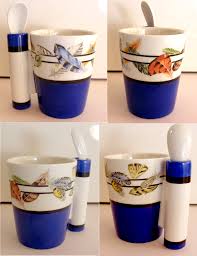 Mug Plumes Peinture Sur Porcelaine Porcelaine Classique Porcelaine Peinte