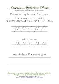 How To Write An P In Cursive Cursive Alphabet Chart Com