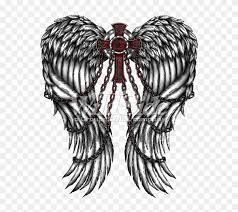 Therefore, people like to get it inked as a mark to remind them that jesus is watching over them. Wings Cross Chains Angel Wings And Chains Tattoo Clipart 4091301 Pikpng