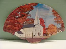 Design Used On Many Fans With Funeral Home Advertising On The Reverse Ventagli