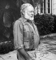 Author Ernest Hemingway In Yard Poster by Bettmann - Photos.com