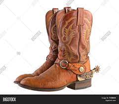 Boots made for riding and working and living. Cowboy Boots Spurs Image Stock Photo 7156916