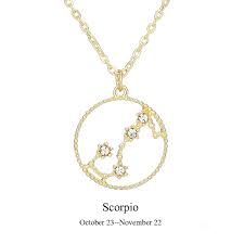 Us 1 6 30 Off Wedding Gift For Horoscope Women Galaxy Pendant Star 12 Necklaces Astrology Rhinestone Chart Sign Twelve Constellation Round In
