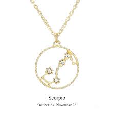 Us 1 6 30 Off Wedding Gift For Horoscope Women Galaxy Pendant Star 12 Necklaces Astrology Rhinestone Chart Sign Twelve Constellation Round In