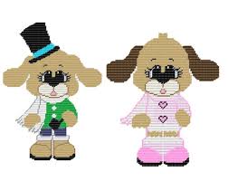 Plastic Canvas Piper and Penelope Wall Hanging PDF FORMAT Instant Download 