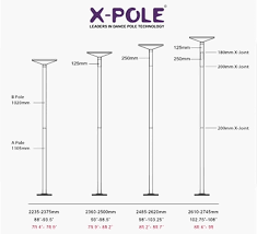 Ceiling Height And Extension Chart For X Pole Pole Dance