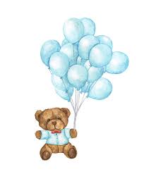 Watercolor seamless pattern with teddy bear holding balloon and pink cloud, isolated watercolor valentine concept element lovely romantic for decoration, illustration. Hand Drawn Watercolor Of Teddy Bear Digital Art By Khaneeros