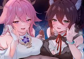 Yae Miko and Tingyun – Ayomo Ro – Genshin Impact, Honkai Star Rail – Akai  Hentai