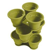 Wilko Clever Pots Plastic Plant Pot Stacker Green Plastic Plant Pots Plant Pot Decoration Potted Plants