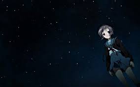 Aesthetic anime theme illustration of a boy and girl. 3319069 Anime Night Sky Wallpaper Cool Wallpapers For Me
