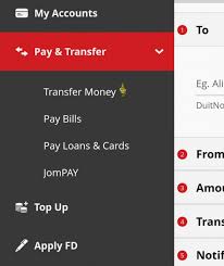 Both is my own account. Instant Transfer Duitnow Interbank Giro Ibg