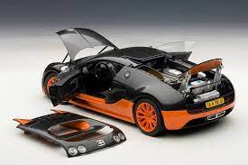 Autoart Bugatti Veyron Super Sport World Record Black Orange Skirts 70935 In 1 18 Scale Bugatti Veyron Super Sport Bugatti Veyron Bugatti