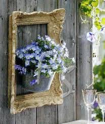 Rahmen Auf Einem Zaun Garden Deko Diy Garden Projects Diy Garden Decor Picture Frame Projects