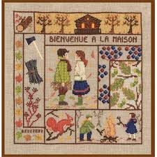 Kit Broderie Point Compte Bienvenue Novembre Le Bonheur Des Dames 2660 Le Bonheur Des Dames Amour Point De Croix Bienvenue Novembre