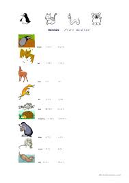 names of mammals fish in english japanese english esl worksheets for distance learning and physical classrooms