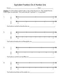 To work out equivalent fractions children have to multiply the numerator and denominator of a fraction by the same number. Equivalent Fractions On A Number Line Worksheet 3 Nf A 3a Math Fractions Math Instruction Fractions