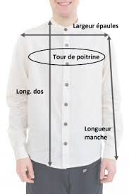 Déterminez rapidement votre taille de chemise cintrée ou droite, ou votre taille de polo. K960 Chemise 3 Boutons Mao Coton Epais 100 Coton Nepalais