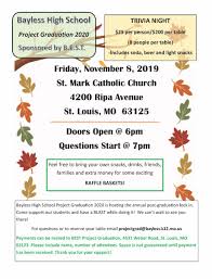 The trivia questions that not only get the best response but also entertain the players or teams the most are the most fun questions. Bayless Schools On Twitter Trivia Night For Project Graduation 2020 Sponsored By B E S T Https T Co Xdbxzqn4ek